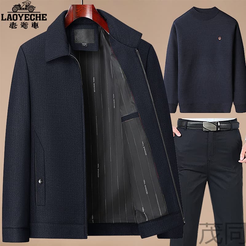 ジャケットセットアップ 高級感溢れる三点セット紳士服スーツ
